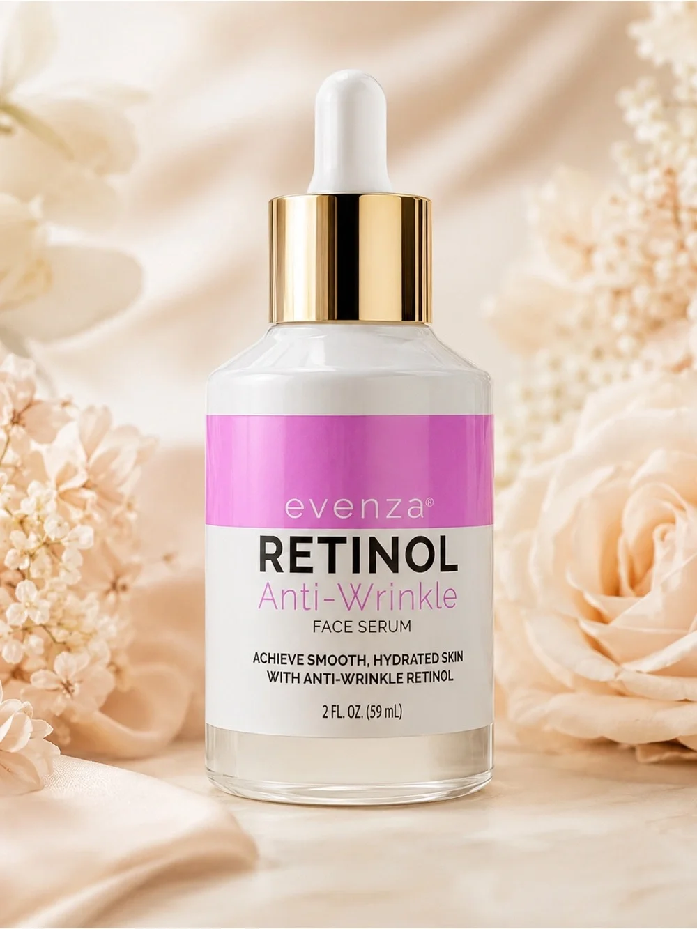 Retinol Anti-Wrinkle Face Serum - Pink & White - Picture 3 of 5